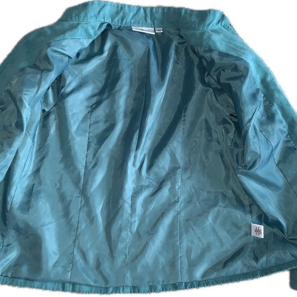 Studio Works Teal Brushed Polyester Structured Jacket - Picture 2 of 7